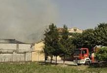 Fuoco e fiamme (vere) al Tsn di Lodi