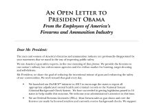 Gli impiegati del settore scrivono a Obama