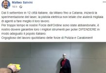 Salvini inaugura il Taser