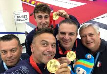 Double trap azzurro oro a squadre (con rimpianto)
