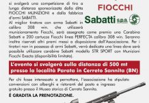 Il trofeo Sabatti-Fiocchi anticipato a domani