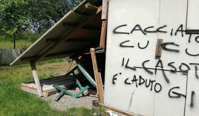 quagliodromo_devastato_durante_un_raid_animalista