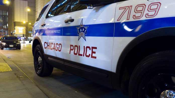 Chicago,,Il,-,March,19:,Police,Vehicle,In,Front,Of