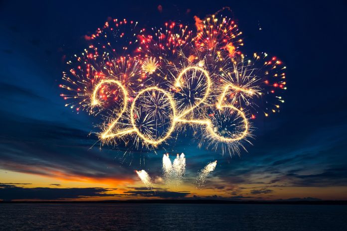 Happy,New,Year,2025.,Beautiful,Creative,Holiday,Web,Banner,Or