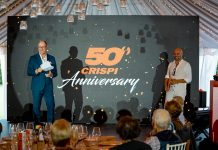 Mezzo secolo di successi per Crispi Luca Sarnataro (a sinistra) e Federico Marcolin durante i festeggiamenti per i 50 anni di Crispi